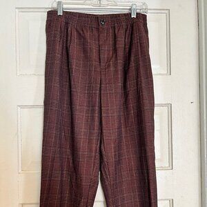 Madewell Flannel Track Trousers in Plaid, size M